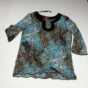 Zoey & Beth Exotic Pattern Blouse Gorgeous